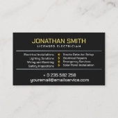 Carte De Visite Entrepreneur professionnel en électricité - Électr (Dos)