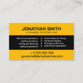 Carte De Visite Entrepreneur professionnel en électricité - Électr (Dos)