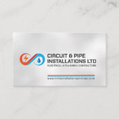 Carte De Visite Entrepreneur professionnel en électricité et plomb (Devant)