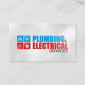 Carte De Visite Entrepreneur professionnel en électricité et plomb (Devant)