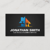 Carte De Visite Entrepreneur professionnel en électricité et plomb (Devant)