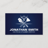 Carte De Visite Entrepreneur professionnel en électricité et plomb (Devant)