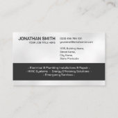 Carte De Visite Entrepreneur professionnel en électricité et plomb (Dos)