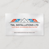 Carte De Visite Entrepreneur professionnel en électricité et plomb (Devant)