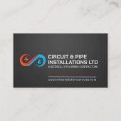 Carte De Visite Entrepreneur professionnel en électricité et plomb (Devant)