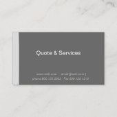 Carte De Visite Entrepreneur professionnel minimal   masculin (Dos)