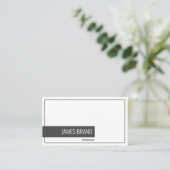 Carte De Visite Entrepreneur professionnel minimaliste (Debout devant)