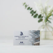 Carte De Visite Entrepreneurs de bâtiments commerciaux | Gris fer (Debout devant)