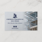 Carte De Visite Entrepreneurs de bâtiments commerciaux | Gris fer (Devant)
