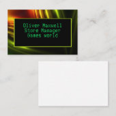 Carte De Visite Entreprise abstraite de l'espace futuriste personn (Devant / Derrière)