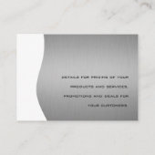 Carte De Visite Entreprise / Argent métallique / Monogramme or (Dos)