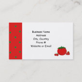 Carte De Visite Entreprise artisanale de tomates (Dos)
