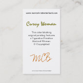 Carte De Visite Entreprise artistique moderne Vert Abstrait (Dos)