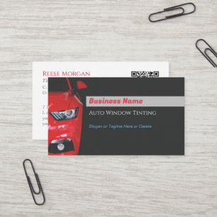 Carte De Visite Entreprise automobile, voiture de sport rouge, gén
