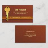 carte de visite entreprise clé de maison (Devant / Derrière)