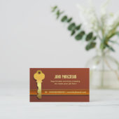 carte de visite entreprise clé de maison (Debout devant)