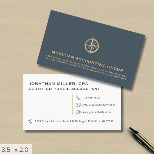 Carte De Visite Entreprise comptable moderne simple