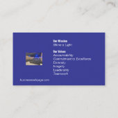 Carte De Visite Entreprise customisée et Entreprise Blanc et Bleu (Dos)