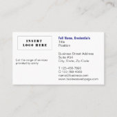 Carte De Visite Entreprise customisée et Entreprise Blanc et Bleu (Devant)