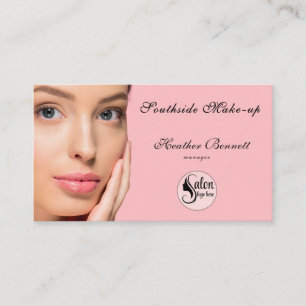Carte De Visite Entreprise d'artiste en maquillage minimaliste ros