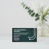 Carte De Visite Entreprise d'assemblage électronique (Debout devant)