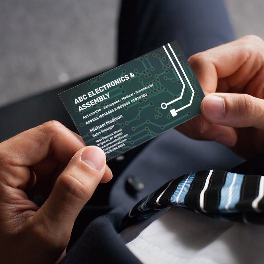 Carte De Visite Entreprise d'assemblage électronique