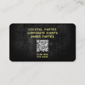 Carte De Visite entreprise de barman de boissons | Noir moderne (Dos)