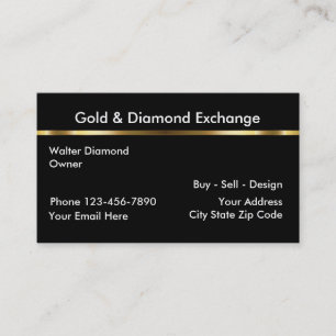 Carte De Visite Entreprise de bijoux et d'or de luxe
