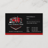 Carte De Visite Entreprise de camionnage professionnel Code QR (Devant)