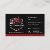 Carte De Visite Entreprise de camionnage professionnel Code QR (Devant)