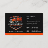 Carte De Visite Entreprise de camionnage professionnel Code QR (Devant)