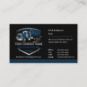 Carte De Visite Entreprise de camionnage professionnel Code QR (Devant)