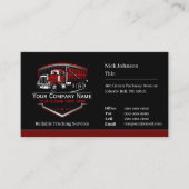 Carte De Visite Entreprise de camionnage professionnel Code QR (Devant)