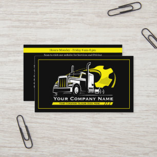 Carte De Visite Entreprise de camionnage professionnel Réparation