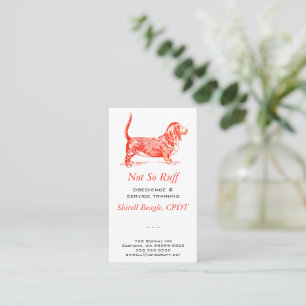 Carte De Visite Entreprise de Chien Basset Hound