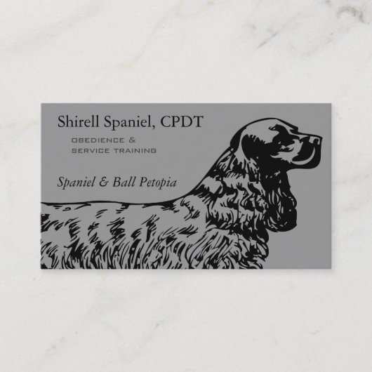 Carte De Visite Entreprise de chien Cocker Spaniel (Devant)