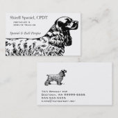 Carte De Visite Entreprise de chien Cocker Spaniel (Devant / Derrière)
