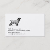 Carte De Visite Entreprise de chien Cocker Spaniel (Dos)