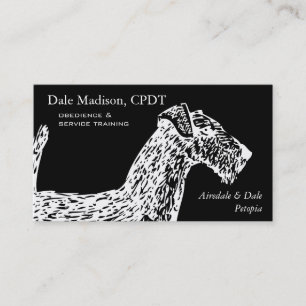 Carte De Visite Entreprise de chiens Airedale