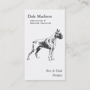 Carte De Visite Entreprise de chiens Boxer