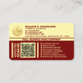 Carte De Visite Entreprise de Climatisation Chauffage HVAC Luxe (Dos)