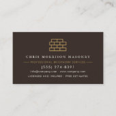 Carte De Visite Entreprise de code QR de maçonnerie de briques (Devant)