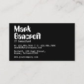 Carte De Visite Entreprise de conseil en technologie informatique  (Devant)