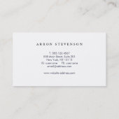 Carte De Visite Entreprise de construction blanche simple et class (Dos)