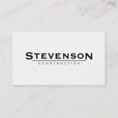 Carte De Visite Entreprise de construction blanche simple et class (Devant)