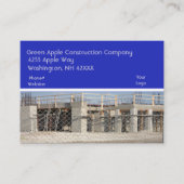 Carte De Visite Entreprise de construction Blue (Devant)