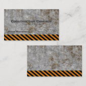 Carte De Visite Entreprise de construction concrète de précaution (Devant / Derrière)