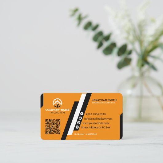 Carte De Visite Entreprise de construction, construction générale, (Debout devant)