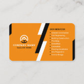 Carte De Visite Entreprise de construction, construction générale, (Dos)