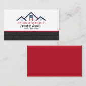 Carte De Visite Entreprise de construction de bardeaux de toiture  (Devant / Derrière)